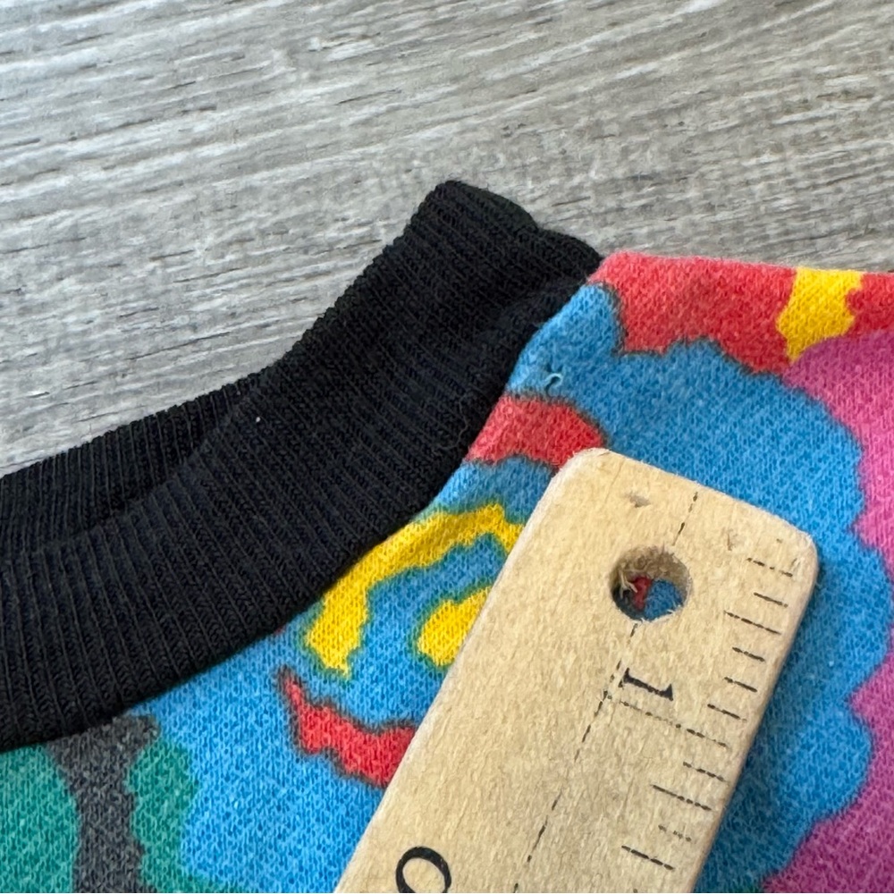 Vintage Colorful Floral Sweatshirt sweater long sleeve colorblock girls toddler - Picture 8 of 8
